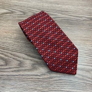 Ermenegildo Zegna Maroon w/ Red & Blue Check Tie